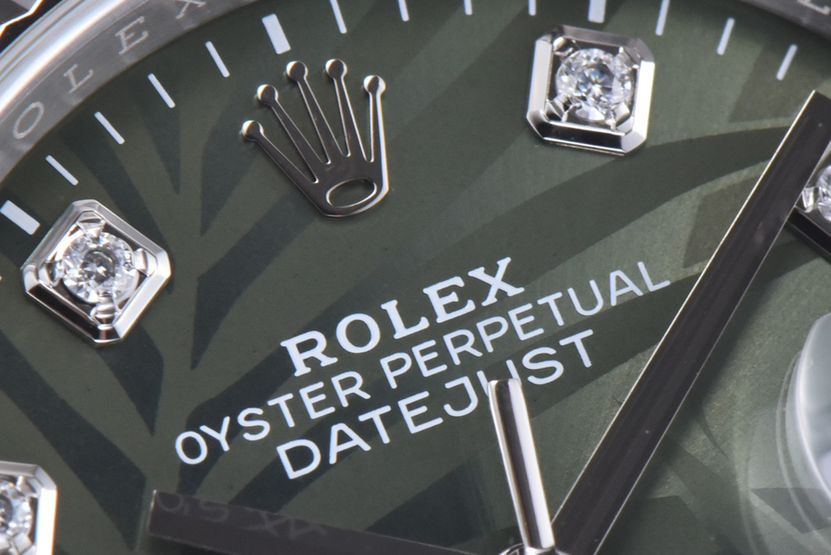 Datejust 36 126334 Olive Green Dial with D1am0nd Marker on Jubilee Bracelet